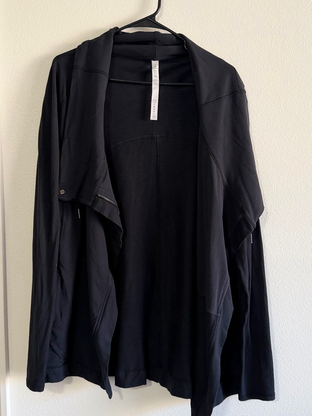Lululemon Black Open Front Wrap Cardigan / Jacket